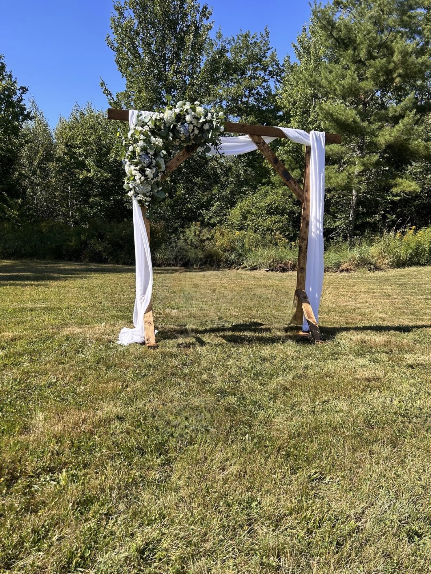 Wedding arch ready for a celebration